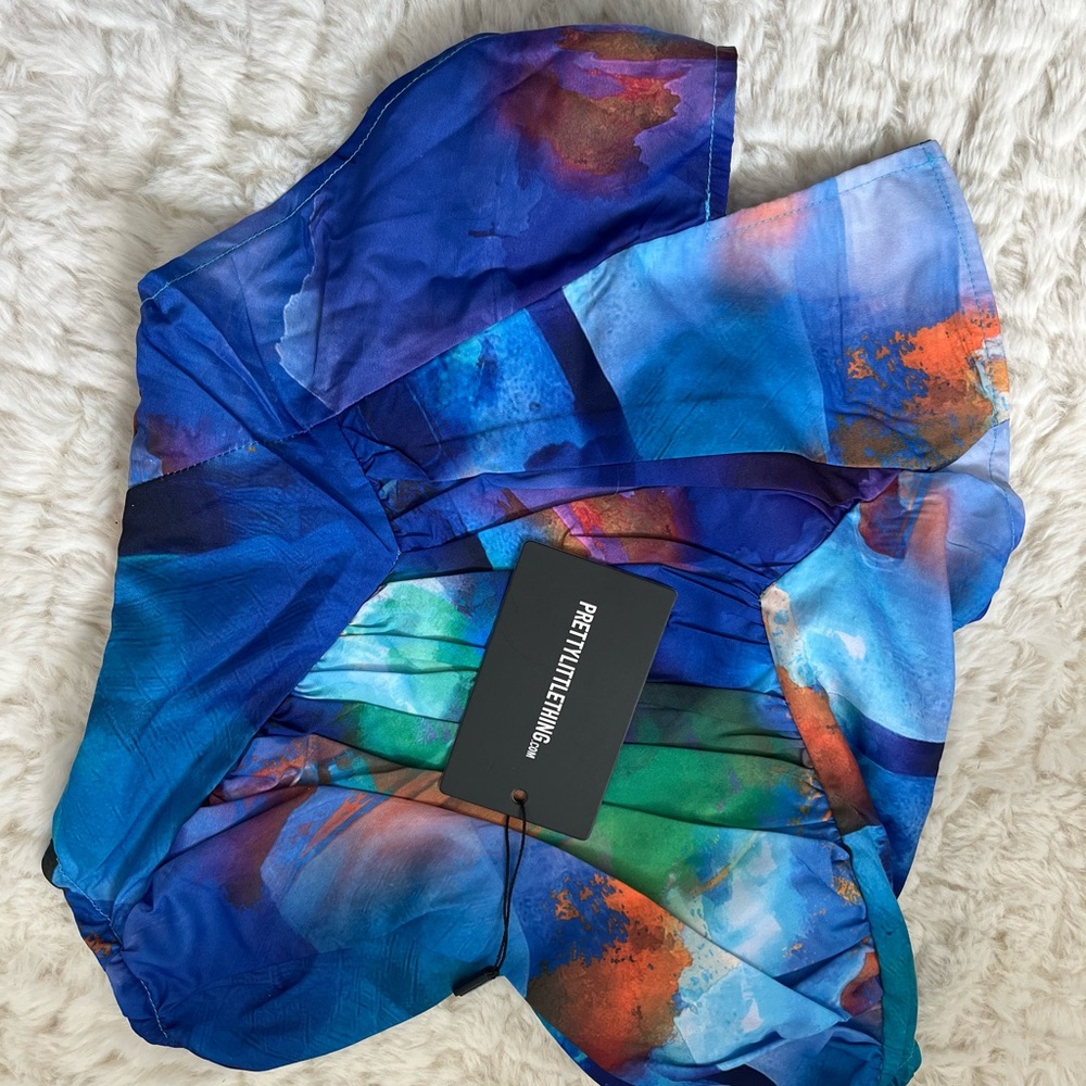 PrettyLittleThing Blue Multicolor Dress